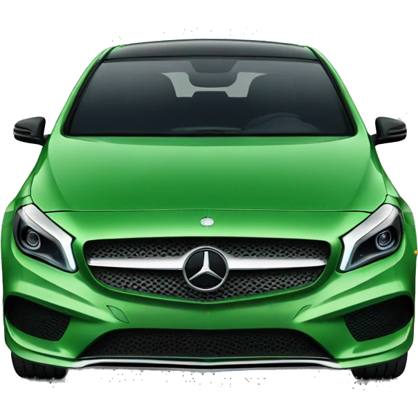 green Mercedes benz a class emoji