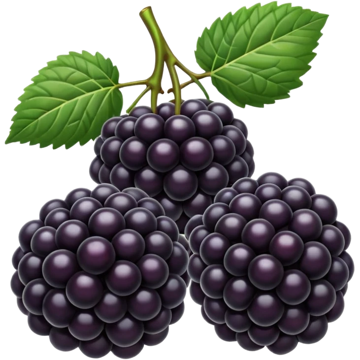 black color blackberries emoji