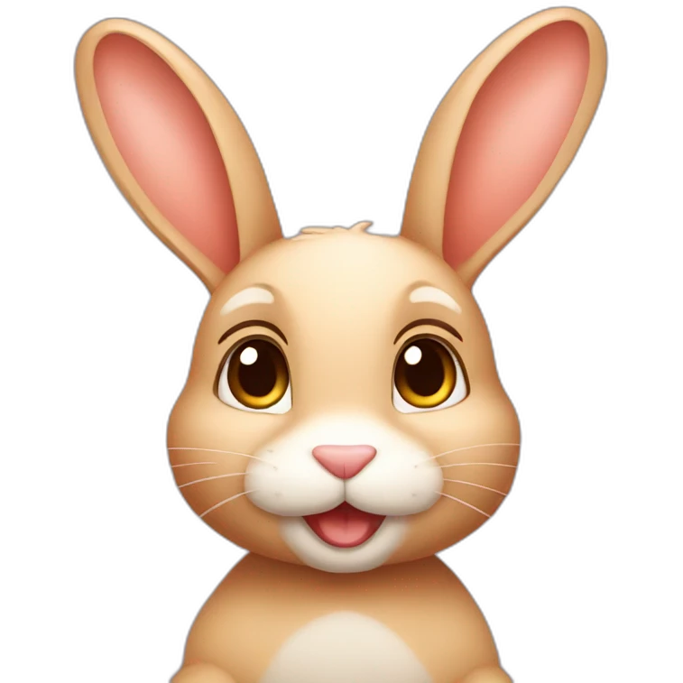 cute tan rabbit emoji