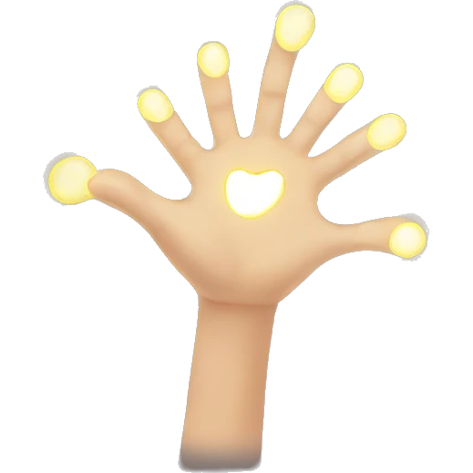 hands with lights emoji