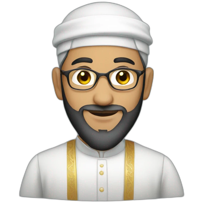 A Muslim cleric in a formal dress emoji
