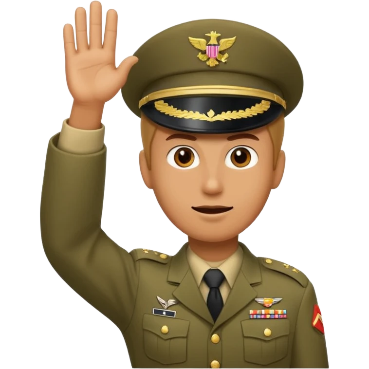 Penis doing army salute emoji