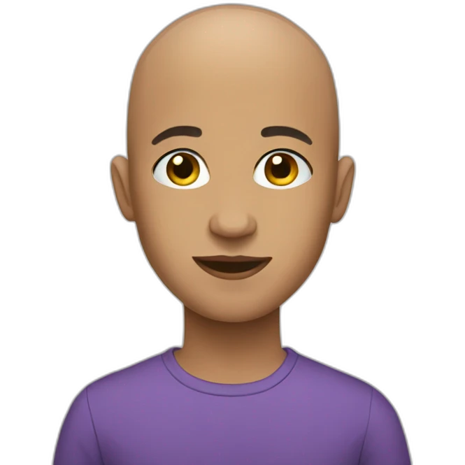 high bald teenager  emoji