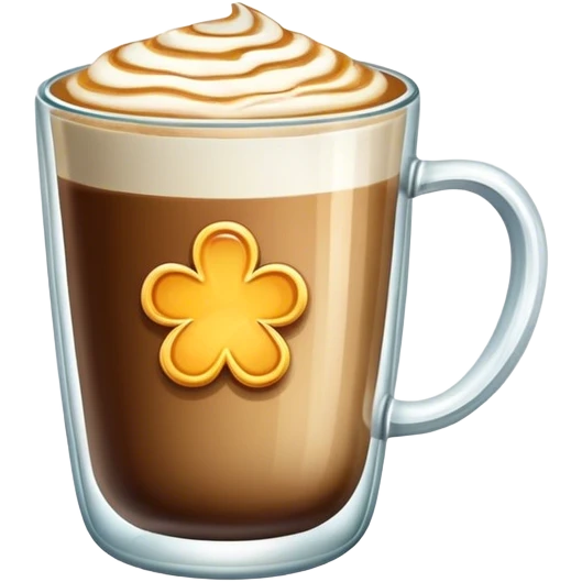 Lucky charm coffee in a glass cup  emoji