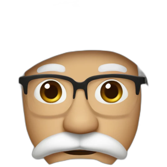 Juan Antonio Almazán bald with Santa's white beard emoji