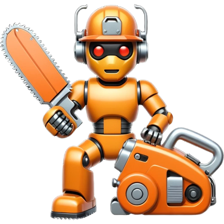 bot with chainsaw emoji