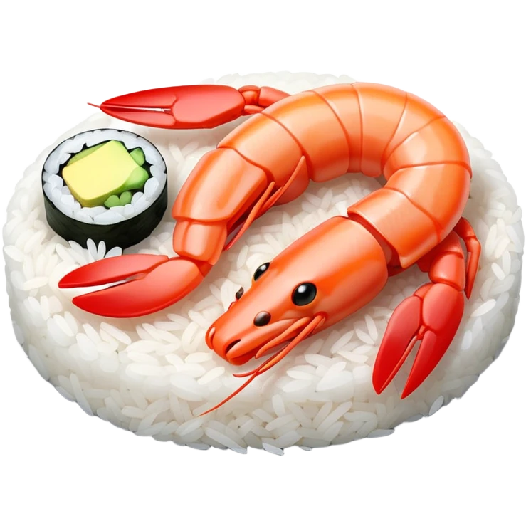 Shrimp sushi emoji