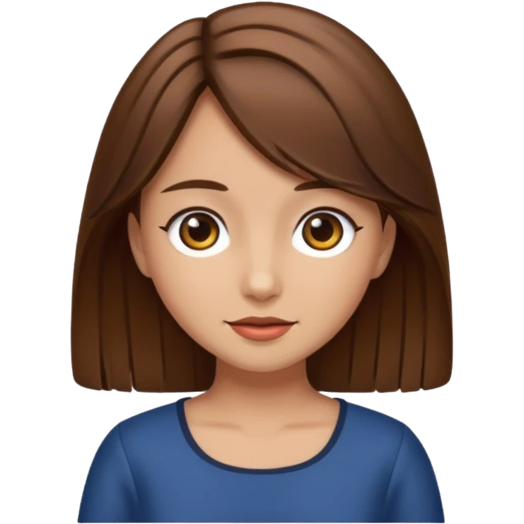 fancy brown haired girl emoji