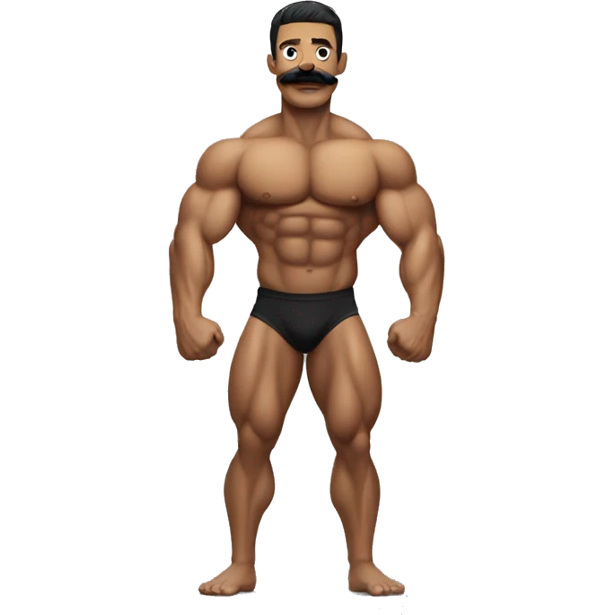bodybuilder with the mustache emoji