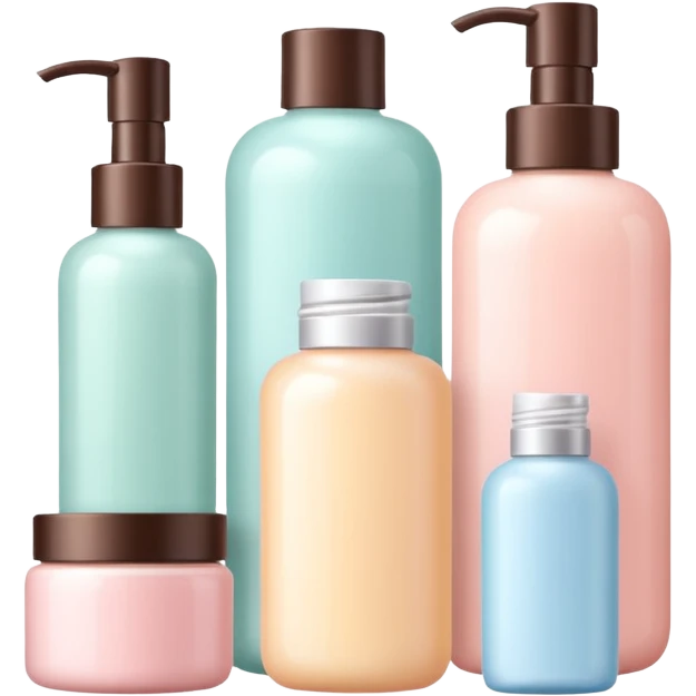 Skin care with pastel colors emoji