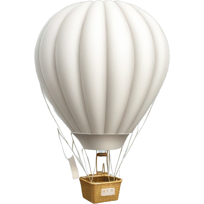  white hot air balloon  emoji