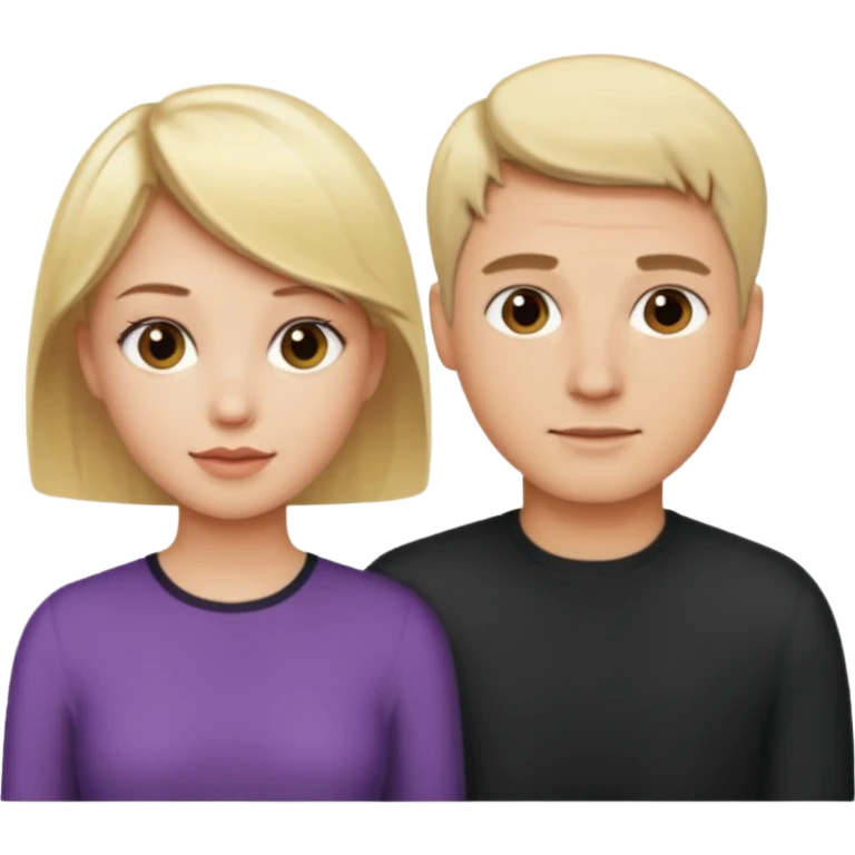 Two blonde women and a man with short hair  emoji