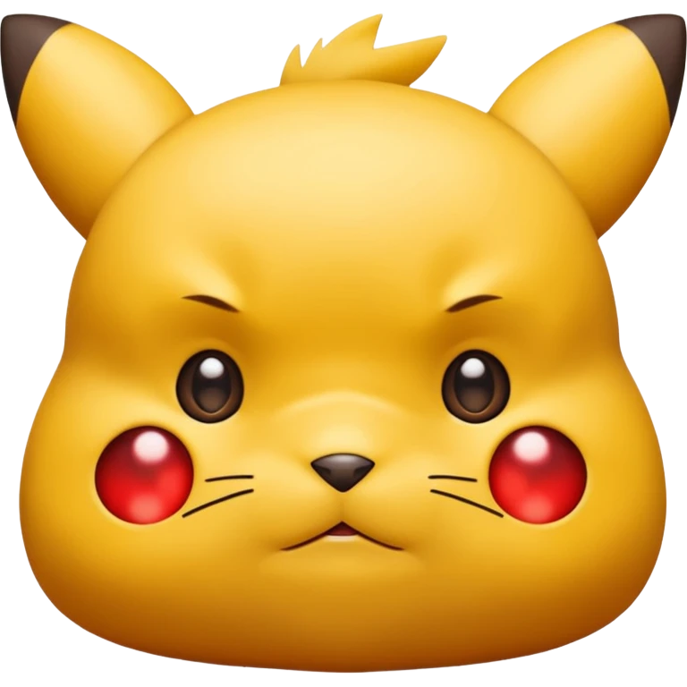 Un Pikachu rouge qui et triste emoji