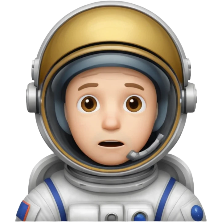 astronaut man with broken helmet emoji