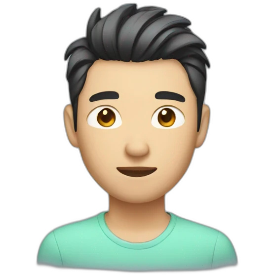 asian male with flow haircut emoji