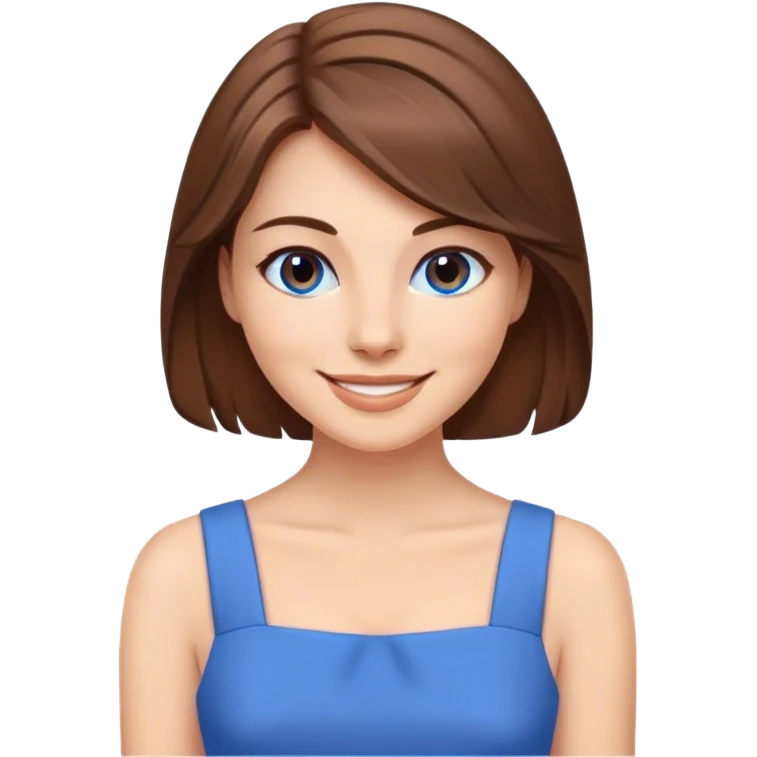 Cinematic Radiant Belle Portrait Emoji, rendered in a realistic, vector style with clean proportions. Show Belle with a warm, welcoming smile, delicate fair skin, and elegantly styled brown hair, wearing her timeless blue dress. The image radiates a soft, enchanting glow, high shine, and is enhanced by a soft glowing outline that accentuates her gentle charm. emoji