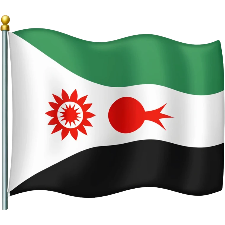 Just do a simple flag I want to put in my bio. Have u seen the panjshir flag do that it’s not in the emojis but make it exactly like the picture don’t add anything else. something on the middle search it up and make it in a shape of flag like the emojis no it’s goes like green on  emoji