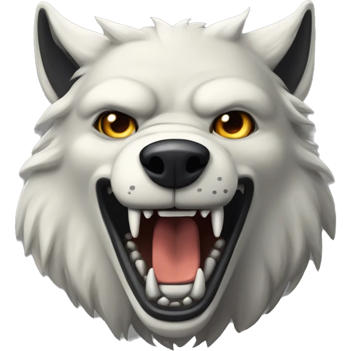cerberus, cartoon, anthropomorphic wolf emoji