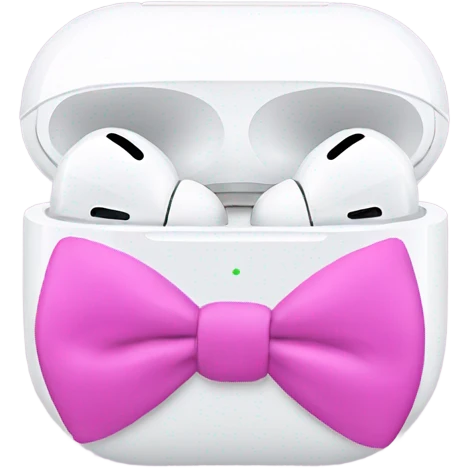 AirPod pros with bows  emoji