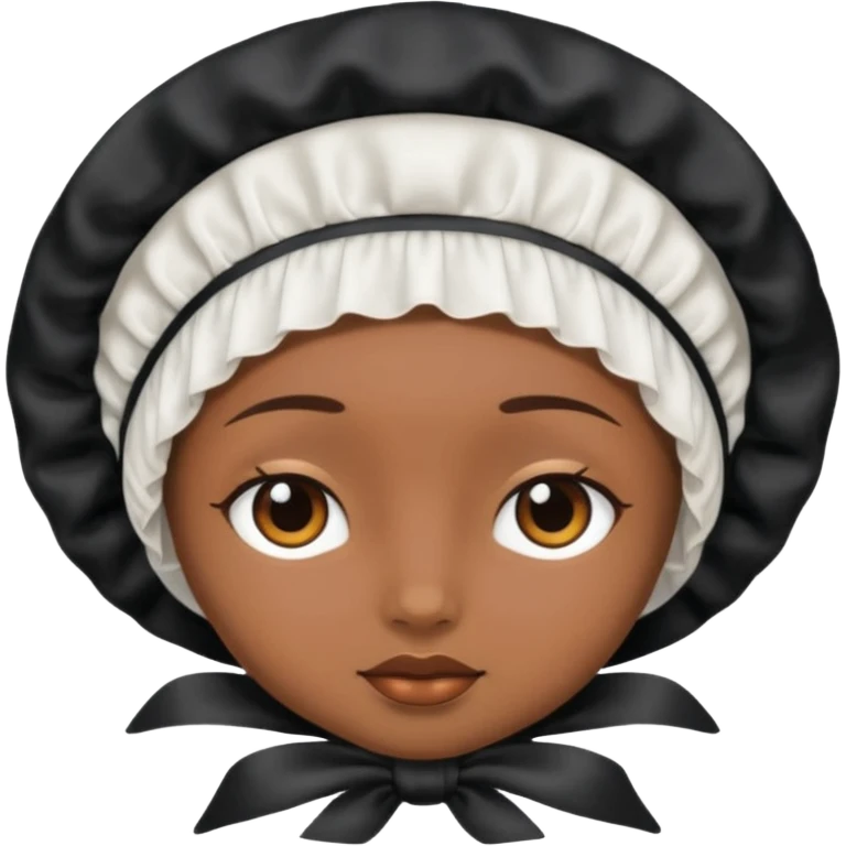 Black Silk sleep Bonnet emoji brown skin  emoji
