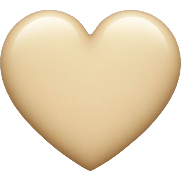 Beige heart  emoji