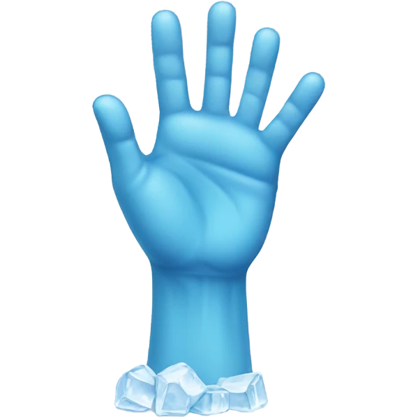 Ice emoji and prying hands  emoji