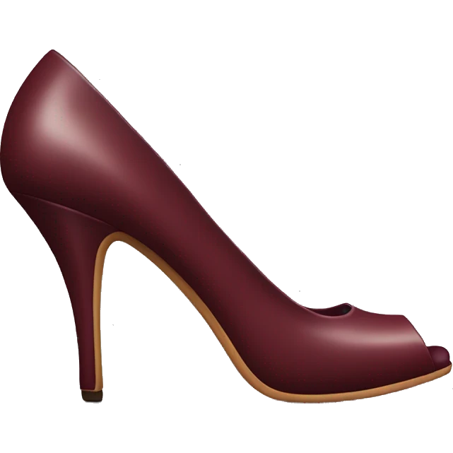 realistic feet wearing high heels and burgundy toes emoji
