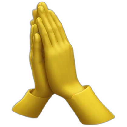 yellow Praying hands emoji
