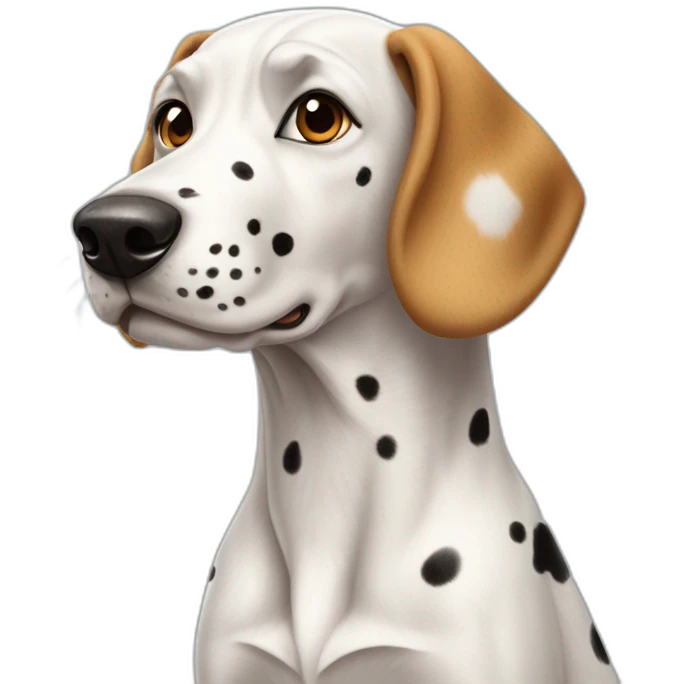 hound dog mix with dalmatian emoji