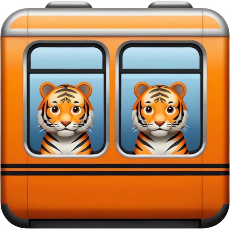 2 animaux de sibérie dans le train emoji