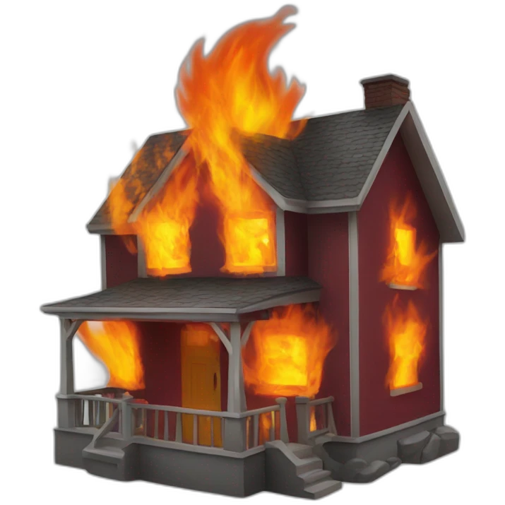 house on fire emoji