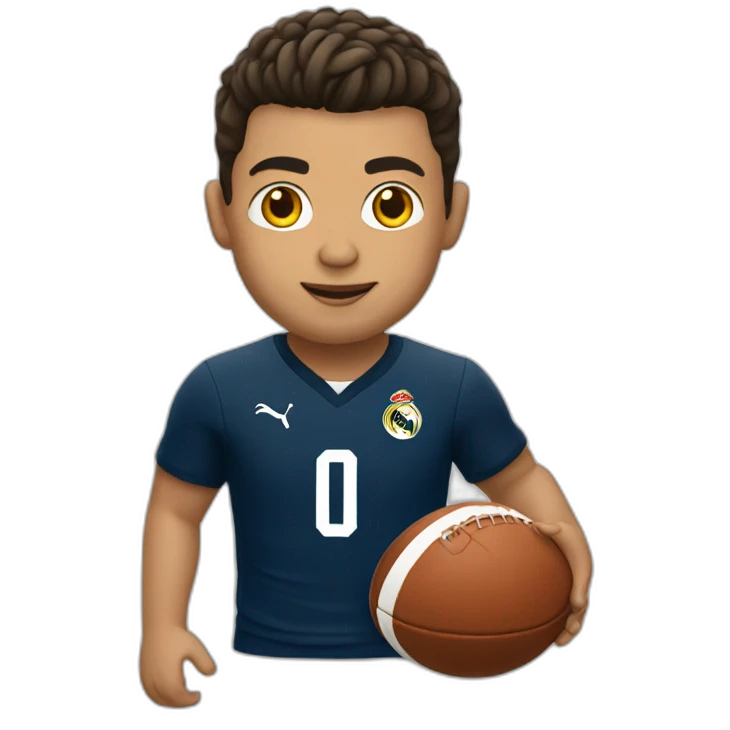 Cristiano playing football  emoji