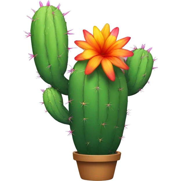 Rainbow cactus emoji