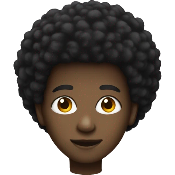 Black afro emoji
