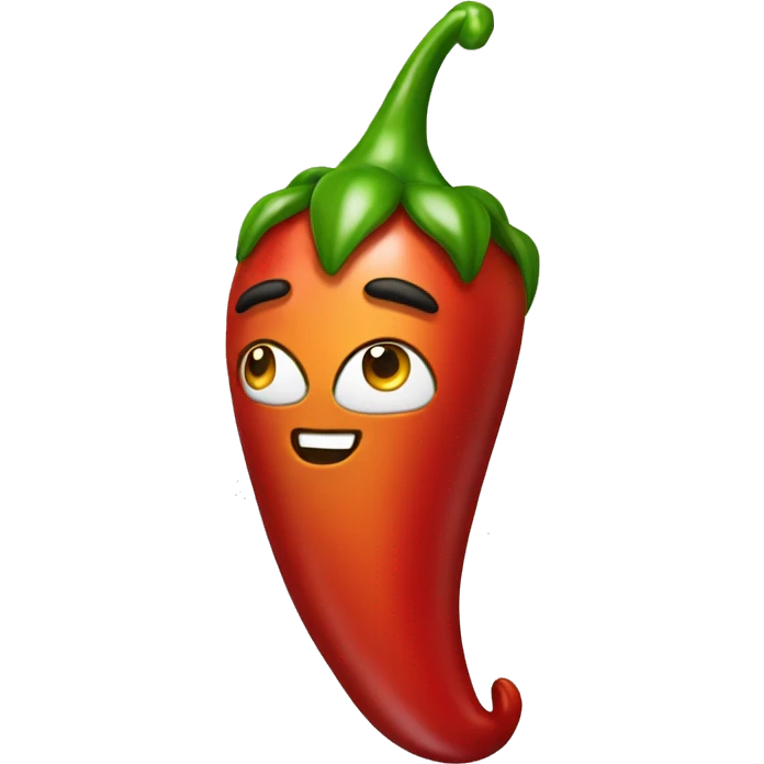 Chili pepper with crown emoji