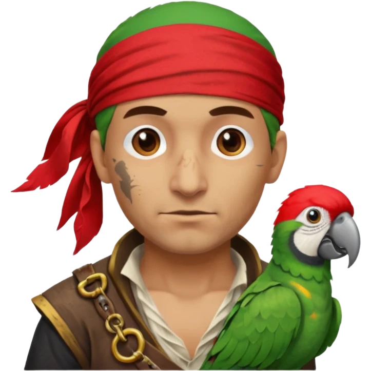 pirate and parrot emoji