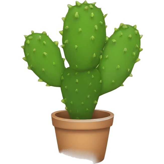 single flat Nopal without pot emoji