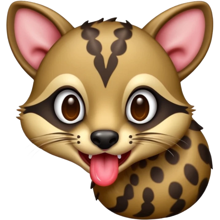 civet emoji with yummy long tongue emoji