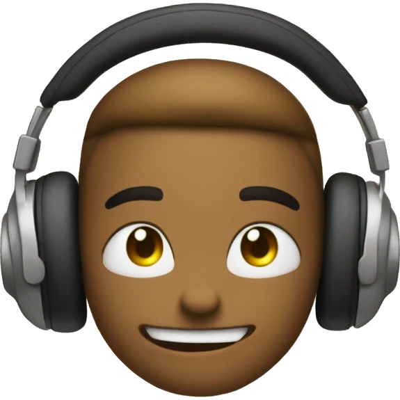 shaking up and down emoji 🙂‍↕️ with straight mouth with emoji  headphones on 🎧 emoji