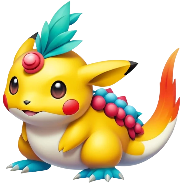 Colorful Floral Fakémon-Pokémon emoji