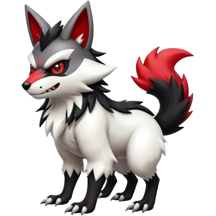 Shiny furry cool Zangoose-Obstagoon-fusion emoji