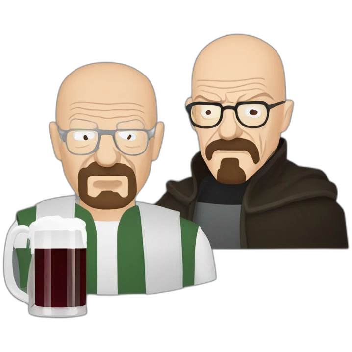 walter white et dark vador buvant une bière emoji