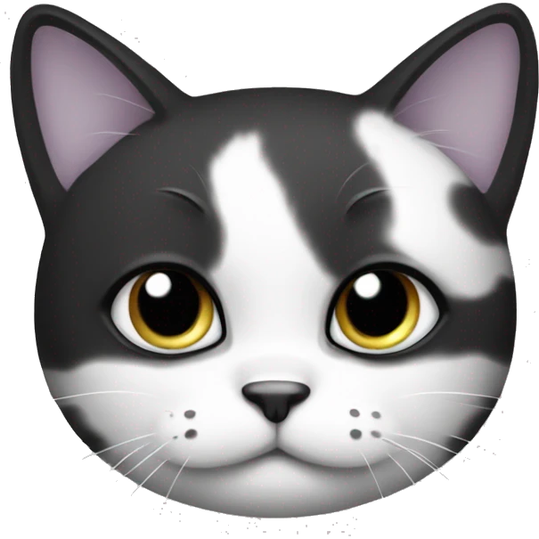 emojo original black and white cat emoji