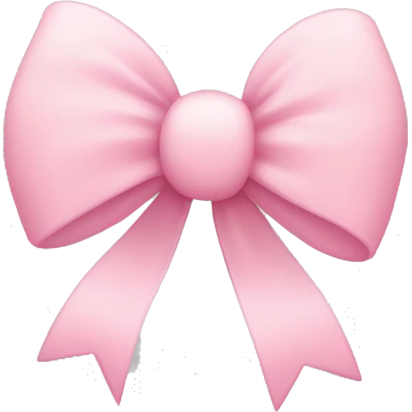 Bow with light pink heart  emoji