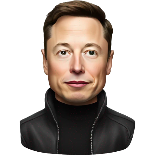 Elon Musk with a ski mask emoji