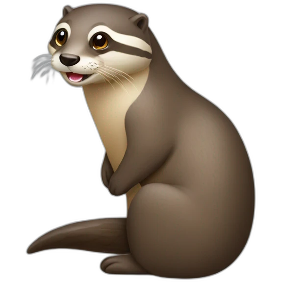 Loutre sur chat emoji