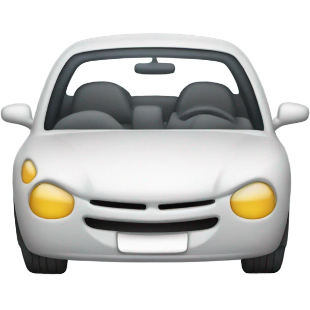 car with a face emoji