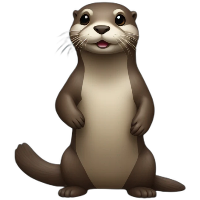 Otter saying « debout » emoji