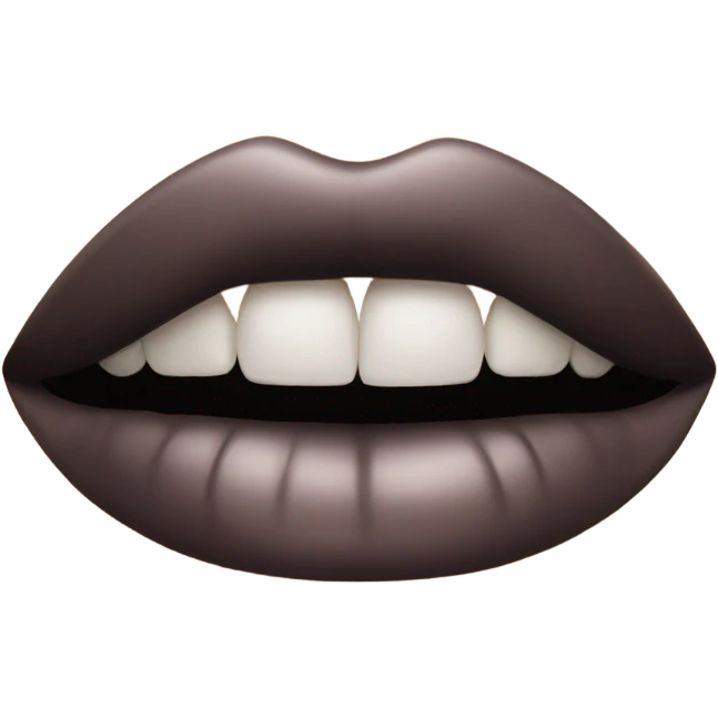 black lip emoji