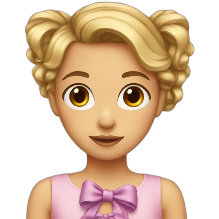 A girl with bow emoji